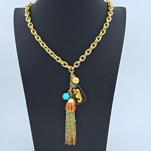 Lilly Pulitzer Seahorse & Tassel Pendant Necklace